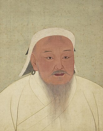Portrait de Genghis, extrait de l'album de l'empereur Yuan